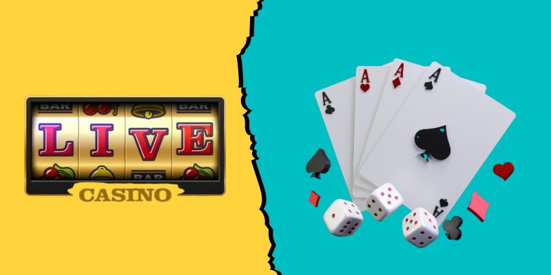 Sảnh Live casino và game truyền thống khác nhau về tốc độ chia bài, khả năng tương tác và sự đa dạng mức cược