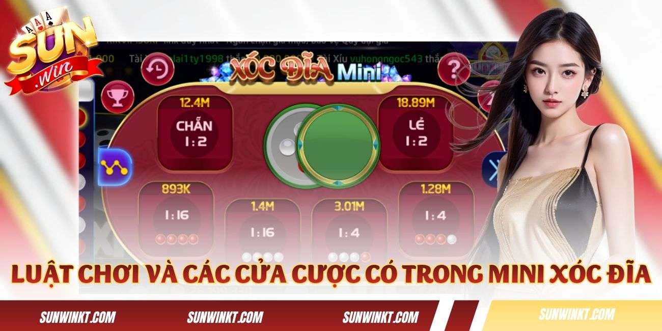 Luật chơi và các cửa cược có trong Mini Xóc Đĩa