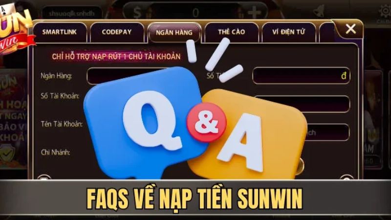 Sunwin hỗ trợ nạp rút qua ngân hàng, CodePay, ví MoMo, Viettel Money, thẻ cào, USDT.