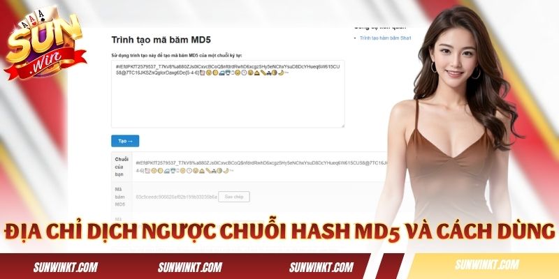 Các địa chỉ dịch ngược chuỗi hash MD5 và cách dùng