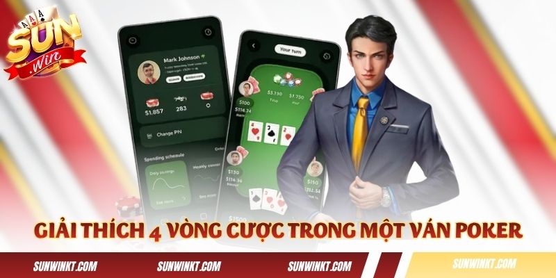 Giải thích 4 vòng cược trong một ván Poker
