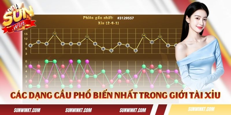 Những loại cầu thường xuyên xuất hiện trong Tài Xỉu