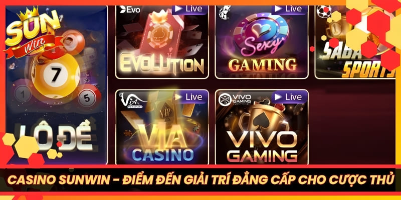 Trải nghiệm Live Casino Sunwin với livestream Full HD, Dealer trực tiếp và giao diện đặt cược hiện đại