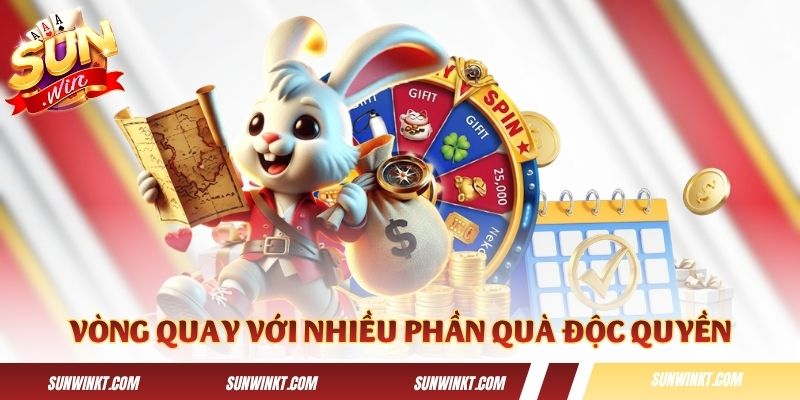 Vòng quay may mắn với nhiều phần quà độc quyền